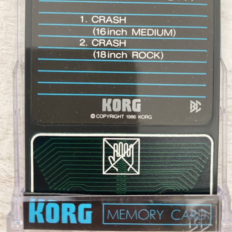 1986 Korg DDC-D01 Rom Card - Cymbal1 for DDD1, DDD5 - used Korg           Drum Machine
