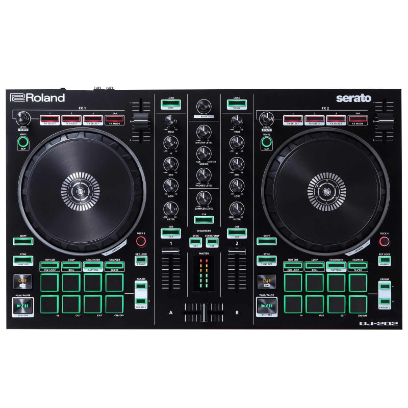 RLDMI Roland DJ-202 2-Channel 4 Deck Serato DJ Controller w. B... - New Roland         Controller