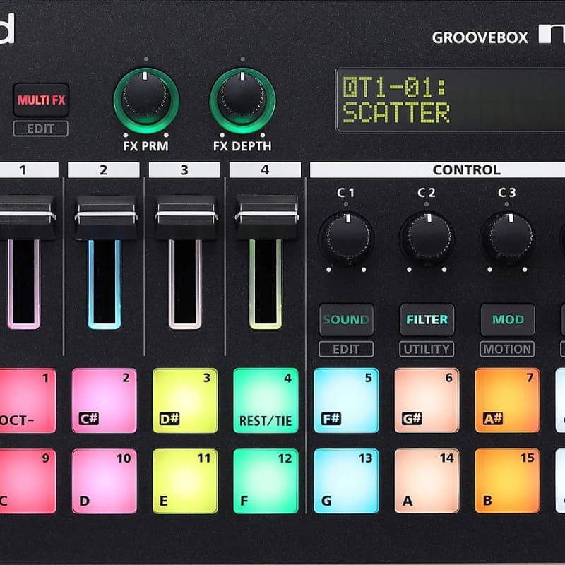 2019 - Present Roland MC-101 Groovebox Black - new Roland   Grooveboxes