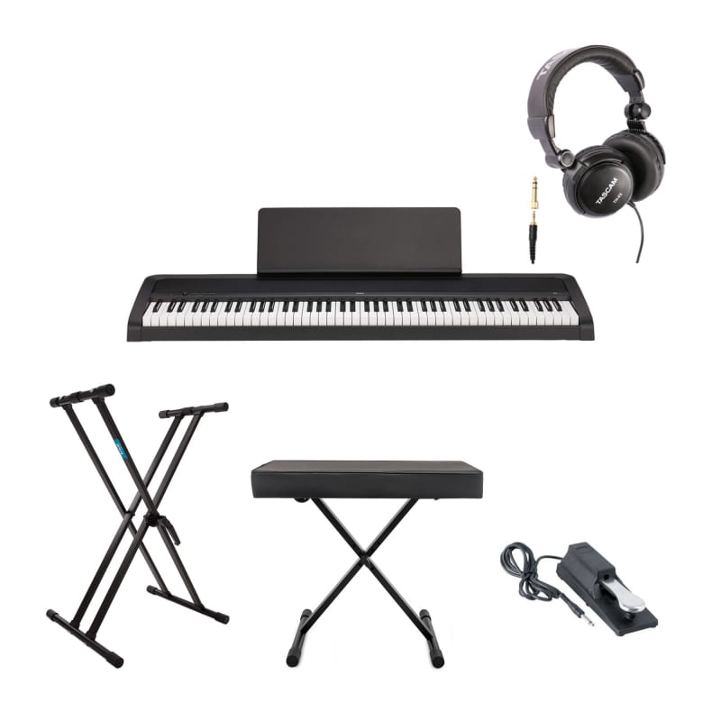 Korg Korg B2 Digital Piano Black with Stand, Bench, Sustain P... - New Korg Piano