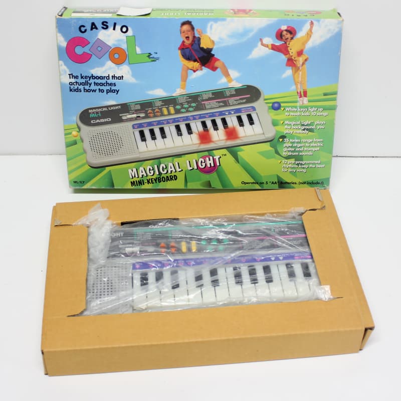1994 Casio ML-1 24-Key Magical Light Keyboard Silver - used Casio  Vintage Synths            Keyboard