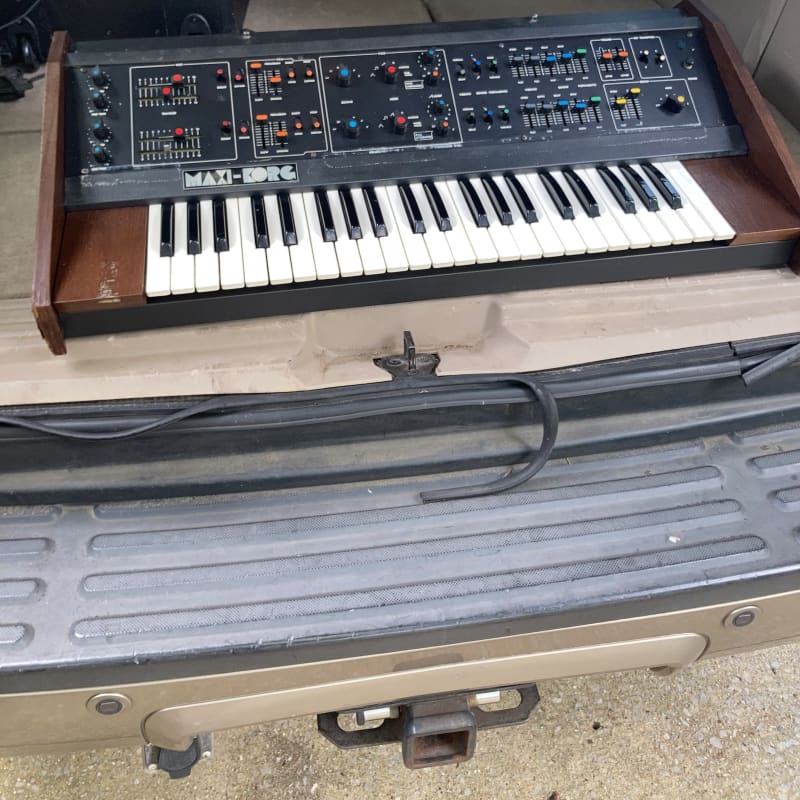 1980s Korg Maxi Korg (Early Univox Model) Black - used Korg              Synthesizer