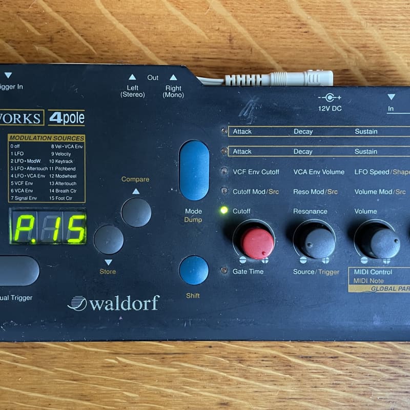 1993 Waldorf 4-Pole Miniworks MIDI Modulation Controller Black - Used Waldorf        Analog