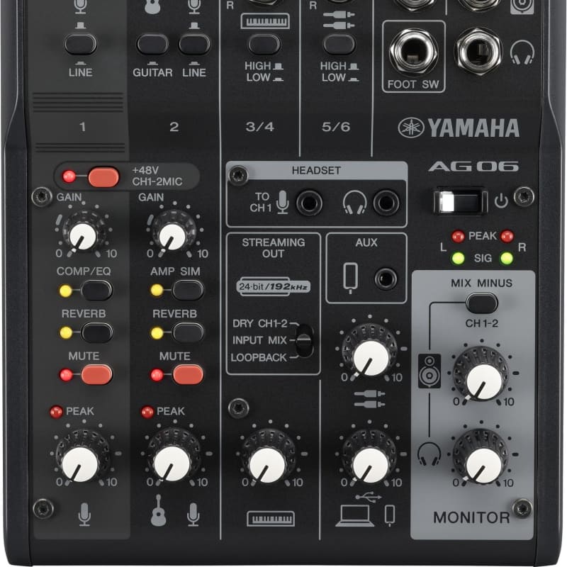 2022 Yamaha AG06MK2 B - New Yamaha       USB Audio Interface