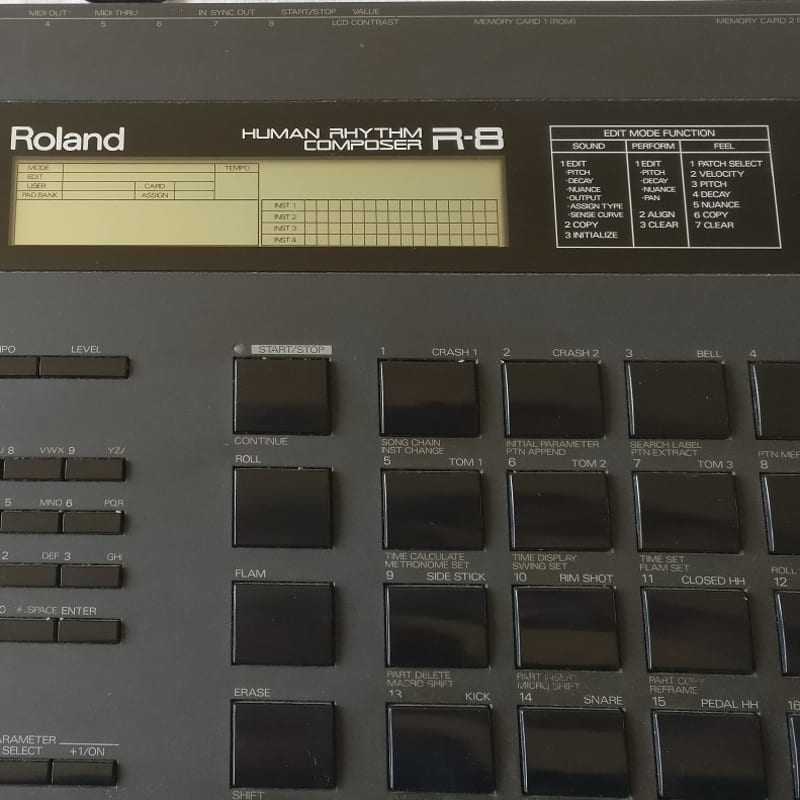 1980s Roland R-8 Human Rhythm Composer Black - Used Roland          Drum Machine