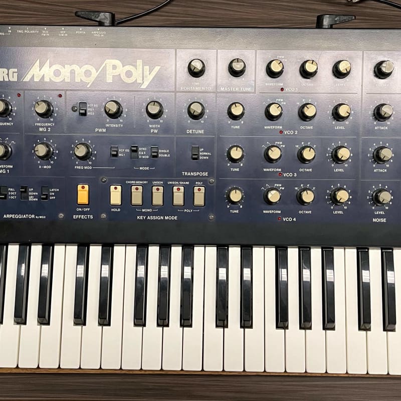1980s Korg Mono/Poly Synthesizer Blue - used Korg   Vintage Instrument