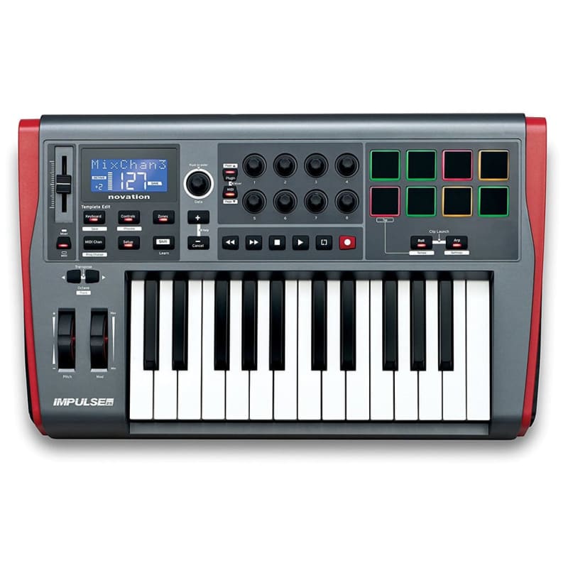 Novation Impulse 25 USB 25-Key MIDI Controller - new Novation              Keyboard