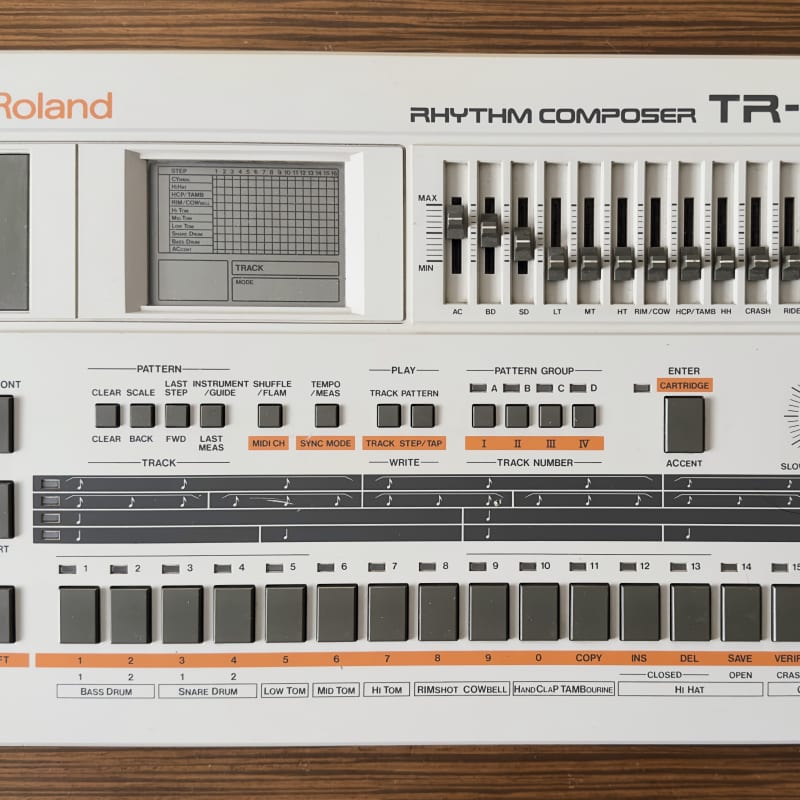Roland TR-707 Rhythm Composer White/Cream - Used Roland          Drum Machine