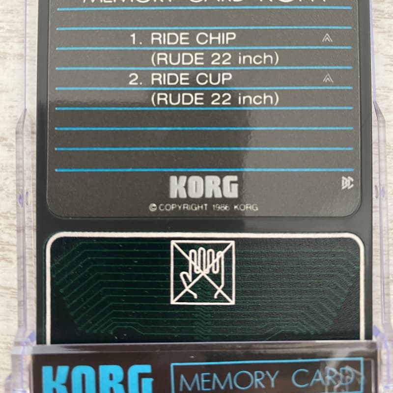 1986 Korg DDC-D05 Rom Card - Cymbal4 for DDD1, DDD5 - used Korg           Drum Machine