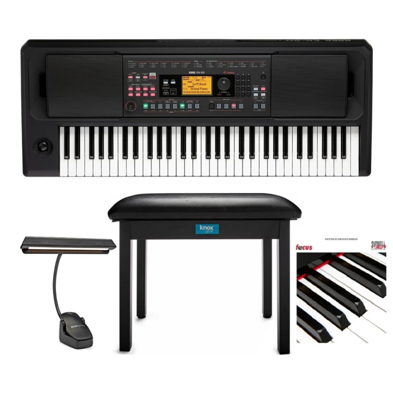 Korg Korg EK50L Keyboard w/ HighOutput Speakers Bundle with Mu... - New Korg  Keyboard