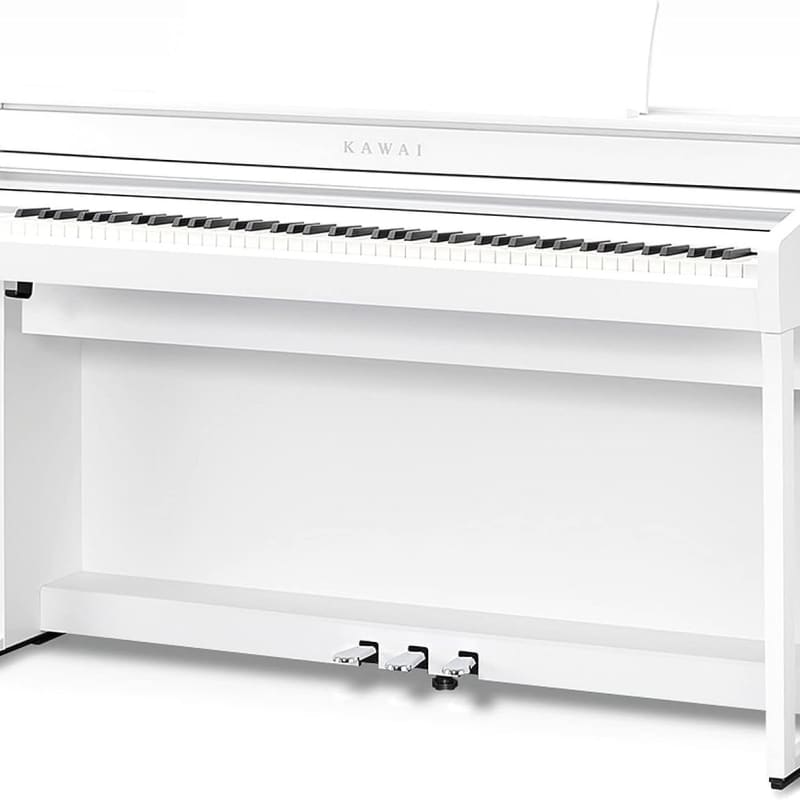 Kawai CA501 88-Key Compact Digital Piano with Bench, Satin White - New Kawai Piano Keyboard