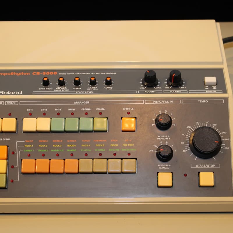 1980s Roland CR-5000 CompuRhythm White - Used Roland      Vintage    Drum Machine