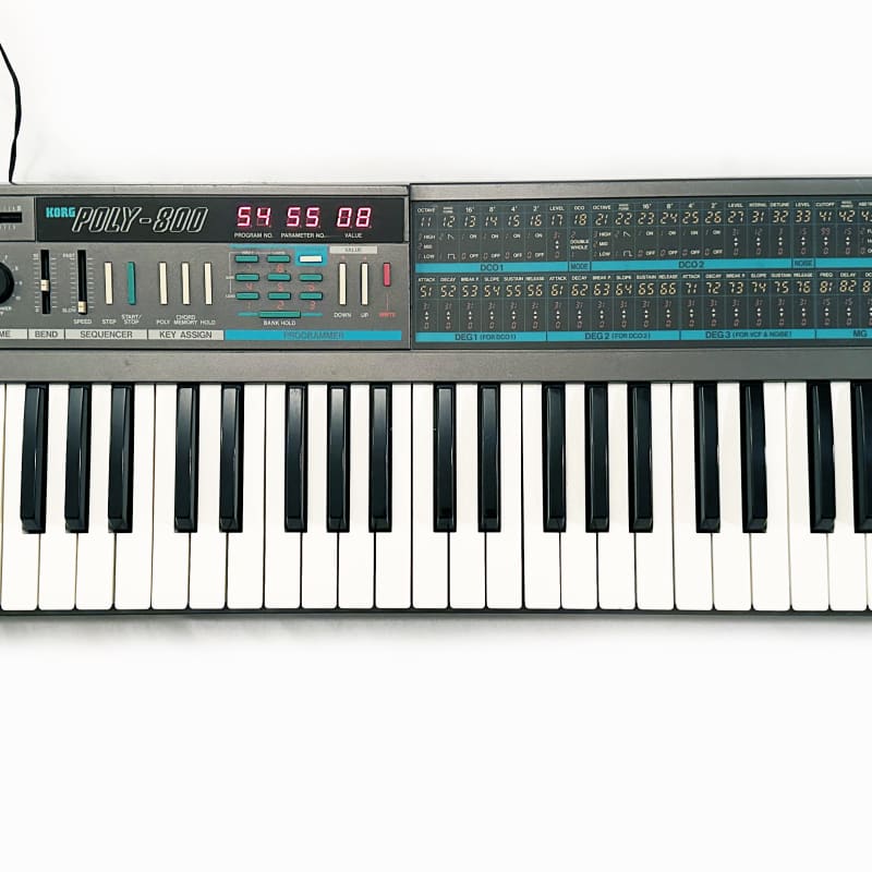 1980s Korg Poly-800 Gray - Used Korg  Keyboard    Vintage  Analog     Synth