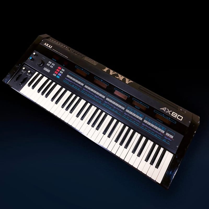 1980s Akai AX80 Synthesizer Black - used Akai   Vintage Instrument           Synthesizer