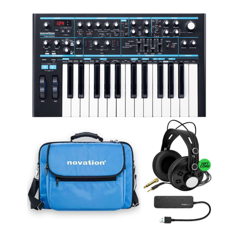 Novation Novation Bass Station II Bundle with Carry Case, Knox... - new Novation            Analog   Synth