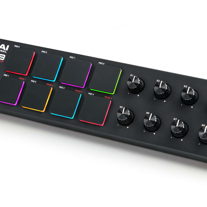 2022 - Present Akai LPD8 MKII MIDI Pad Controller Black - New Akai     Midi    Controller
