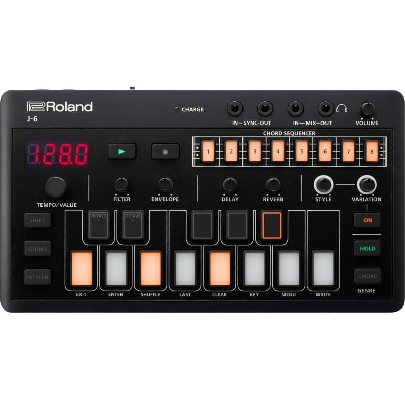 Roland J-6 AIRA Compact Chord Synthesizer - New Roland           Sequencer  Synth