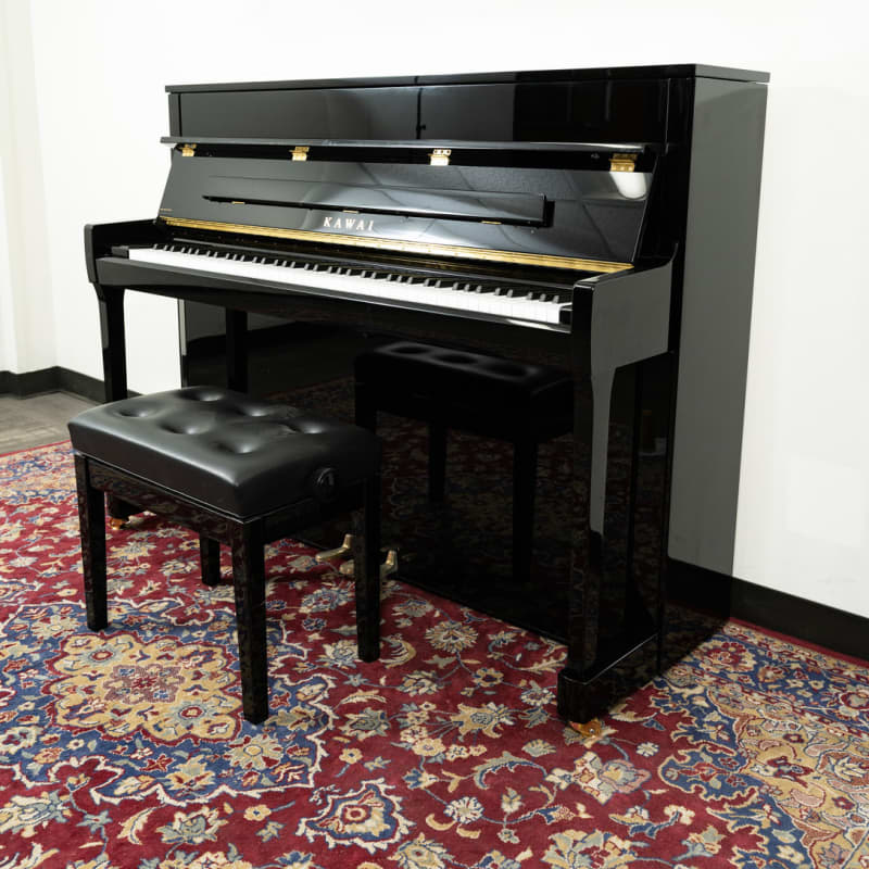 Kawai 45" K-200 Upright Piano | | SN: F171474 Polished Ebony - Used Kawai Piano