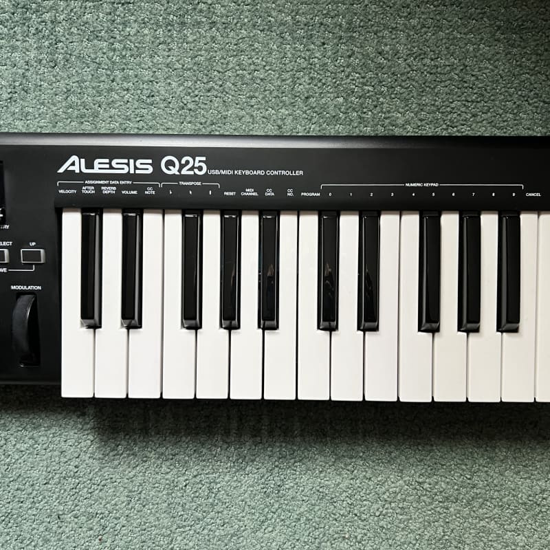 2010s Alesis Q25 25-Key USB MIDI Controller Keyboard Black - Used Alesis  Keyboard   Midi    Controller