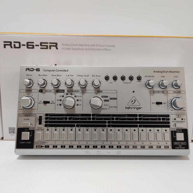 2020 - Present Behringer RD-6-SR Analog Drum Machine Silver - used Behringer          Sequencer