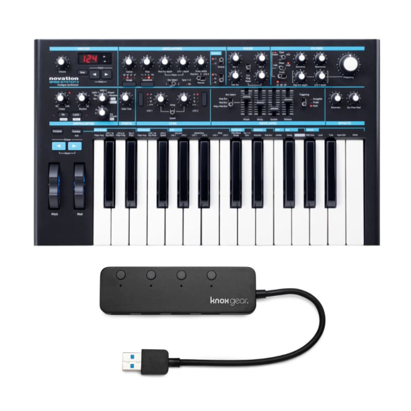 Novation Novation Bass Station II Analog Mono-Synth with Knox ... - new Novation            Analog   Synth