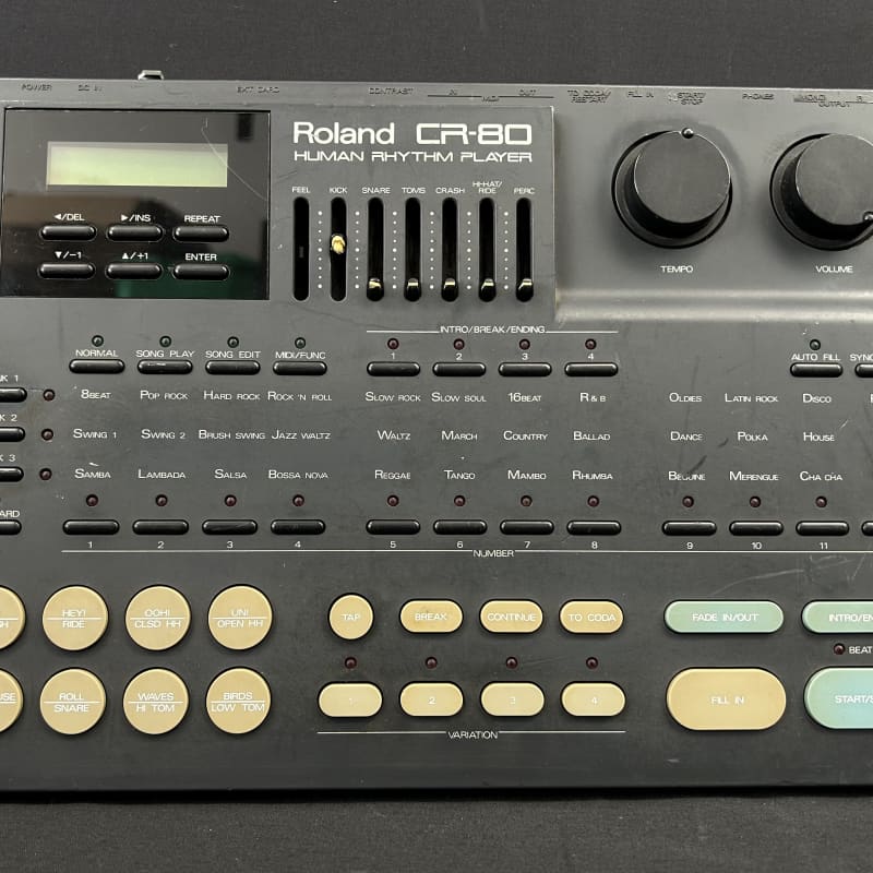 1990s Roland CR-80 Human Rhythm Player Gray - used Roland           Drum Machine