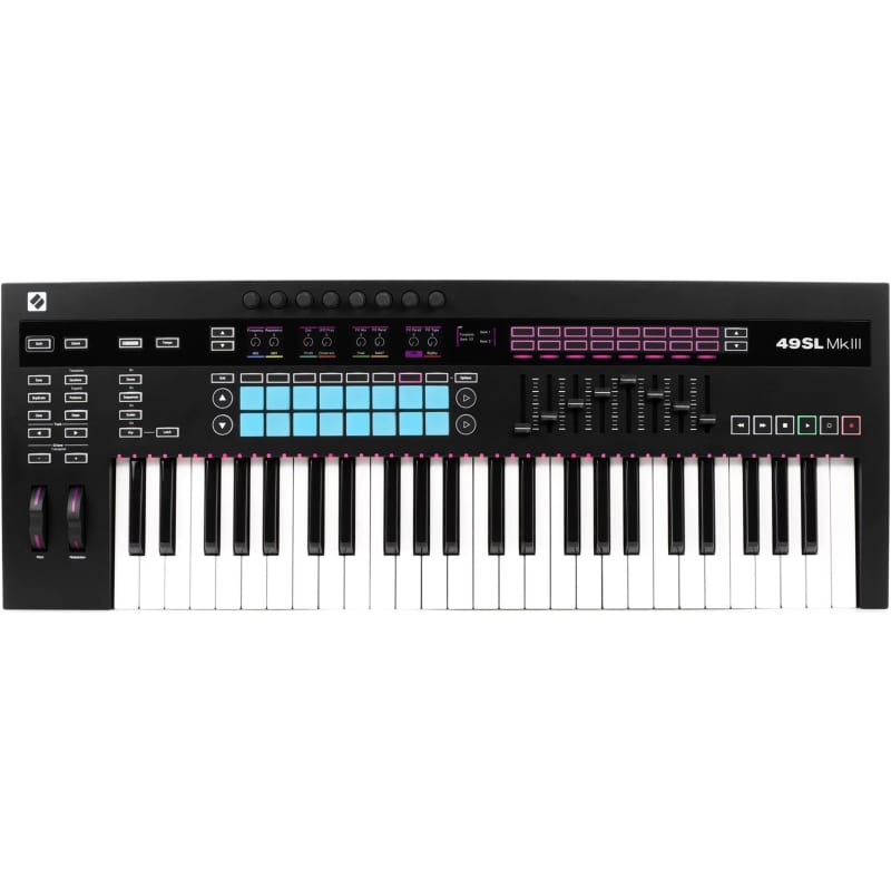 Novation 49SL MkIII Keyboard Controller with Semi-Weighted Keys - new Novation               Synth