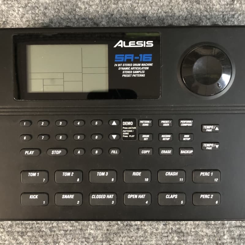Alesis SR-16 Drum Machine with Power Supply and Manual - used Alesis           Drum Machine