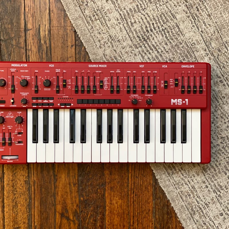 2019 Behringer MS-1 (MS-101) Red Analog Synthesizer Red - Used Behringer        Analog   Sequencer  Synth