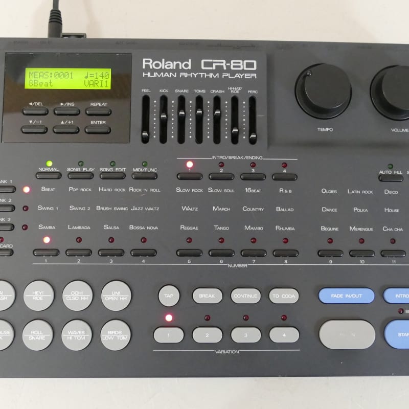 1990s Roland CR-80 Human Rhythm Player Gray - Used Roland          Drum Machine