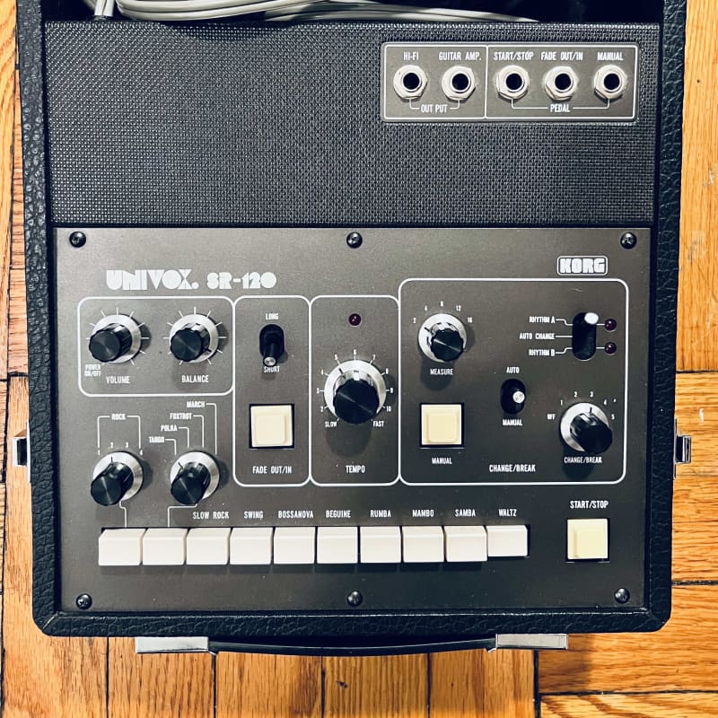 1970s Korg SR-120 MiniPops Black - used Korg           Drum Machine Analog