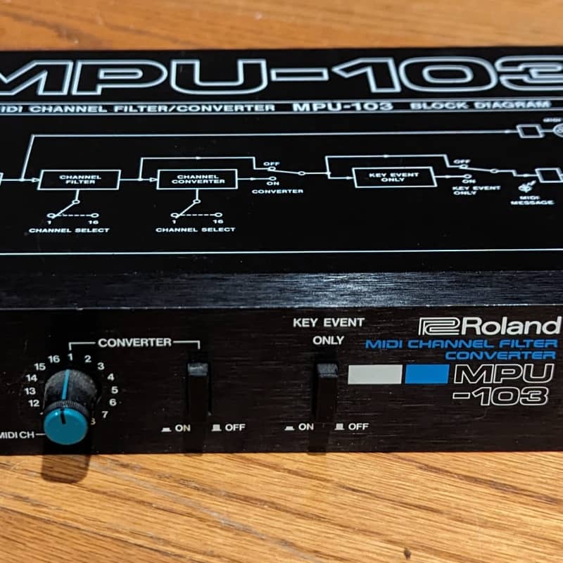 1980's Roland MPU-103 Black - Used Roland     Midi