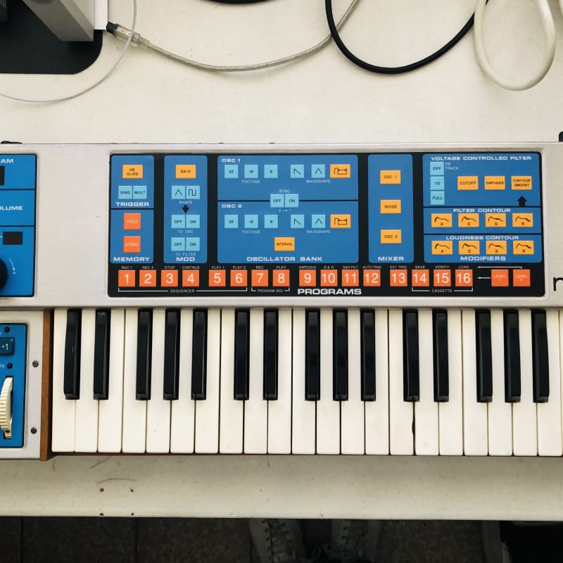 1981 - 1985 Moog The Source Metal - Blue - Orange - Used Moog      Vintage  Analog     Synth