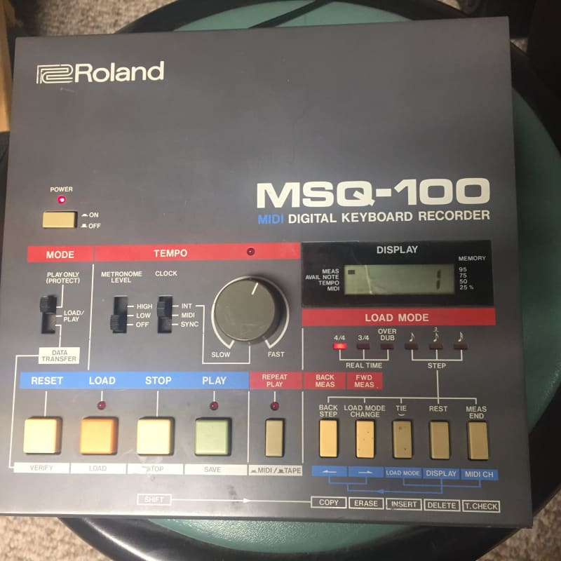 1984 - 1986 Roland MSQ-100 MIDI Digital Keyboard Recorder Black - Used Roland  Keyboard   Midi