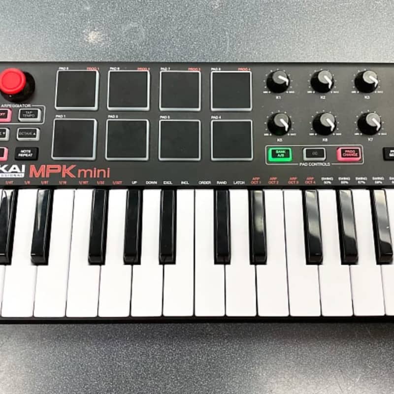 2014 - Present Akai MPK Mini MKII 25-Key MIDI Controller Black - used Akai        MIDI Controllers