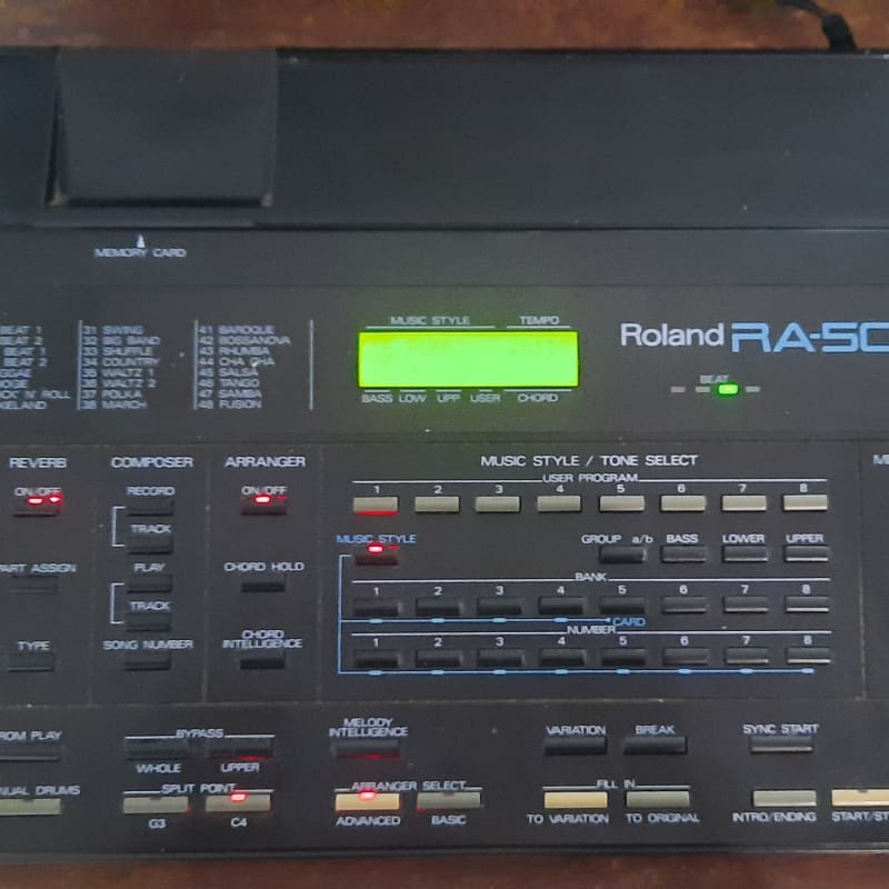 1990s Roland RA-50 Realtime Arranger Metal Black - Used Roland     Midi