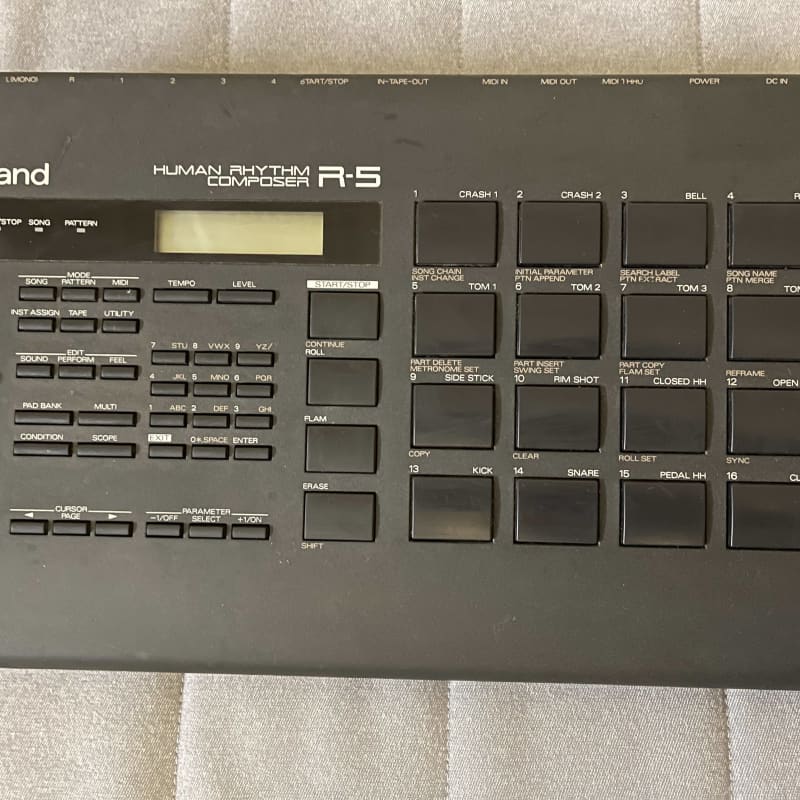 1990s Roland R-5 Human Rhythm Composer Black - Used Roland          Drum Machine