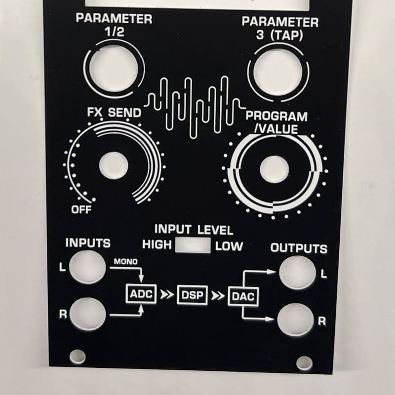 2023 Behringer Space FX - Front Panel Overlay Black Acrylic Ac... - new Behringer             Modular  Synth