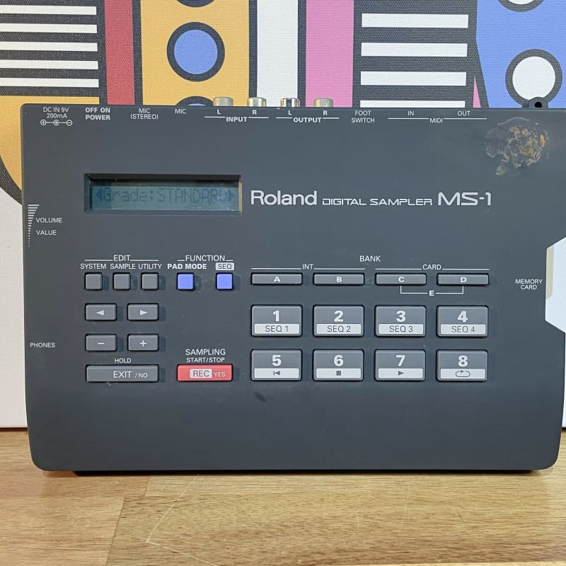 1990s Roland MS-1 Digital Sampler Black - Used Roland            Sampler