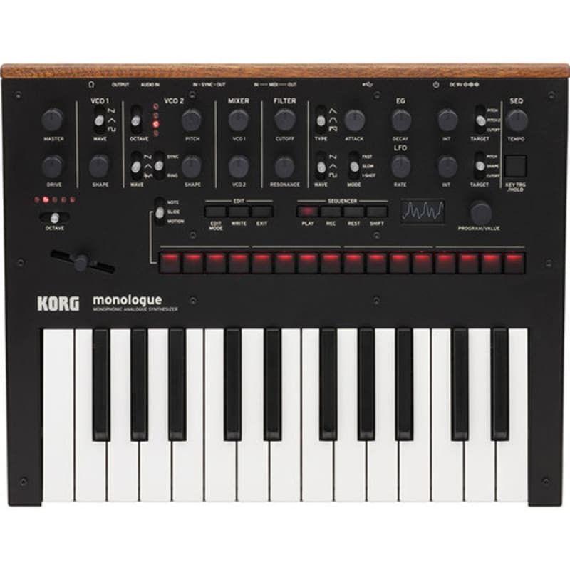 2017 Korg MONOLOGUEBK Black - new Korg            Analog   Synth