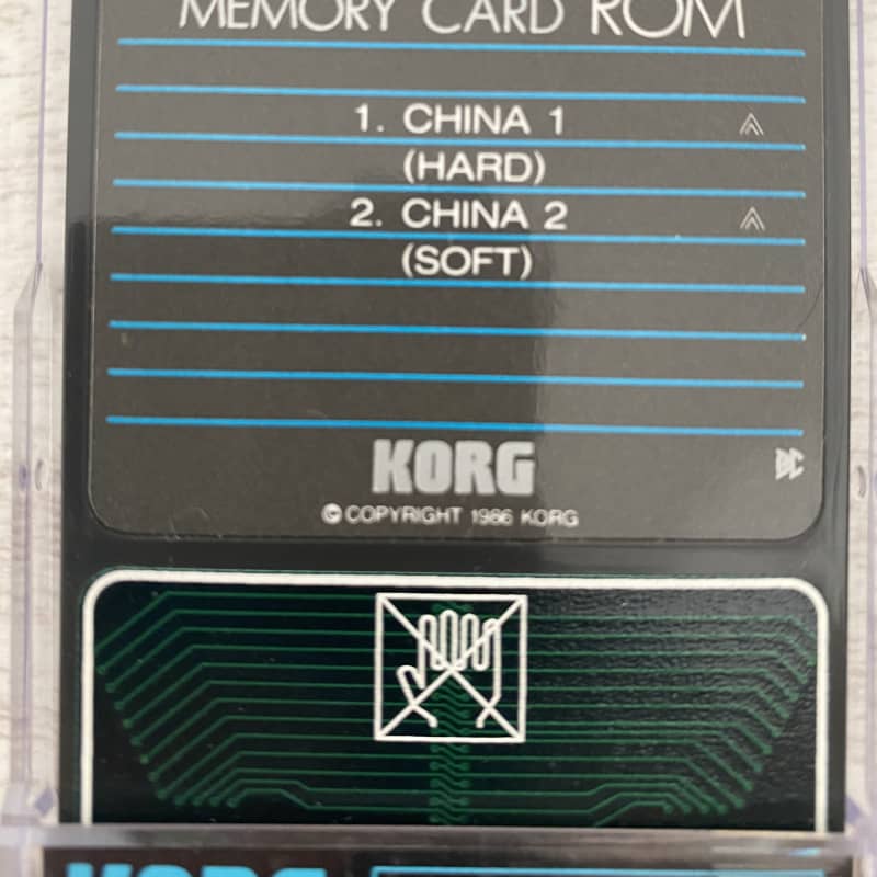 1986 Korg DDC-D04 Rom Card - China Cymbal for DDD1, DDD5 - used Korg           Drum Machine