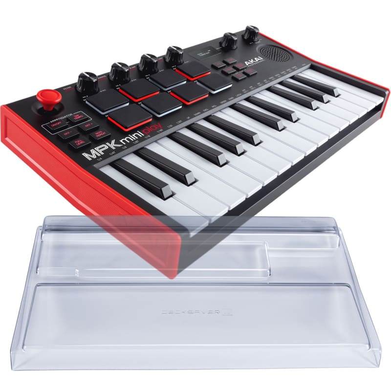 2023 Akai_Professional MPK Mini Play Mk3 Black with red accents - New Akai  Keyboard