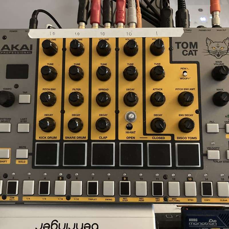 2015 - Present Akai Tom Cat Analog Drum Machine Yellow - used Akai           Drum Machine