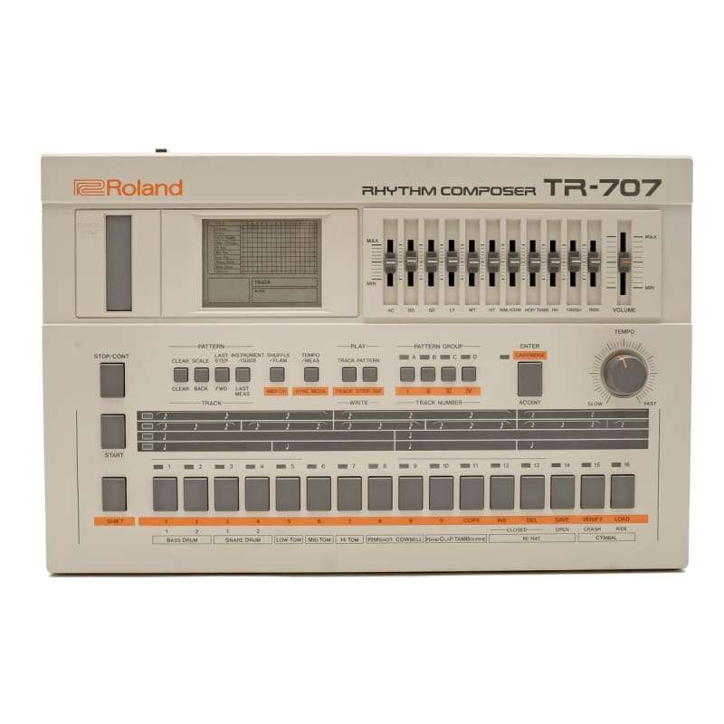 Roland Roland - TR-707 Rhythm Composer - Drum Machine w/ Box &... - used Roland  Vintage Synths         Drum Machine