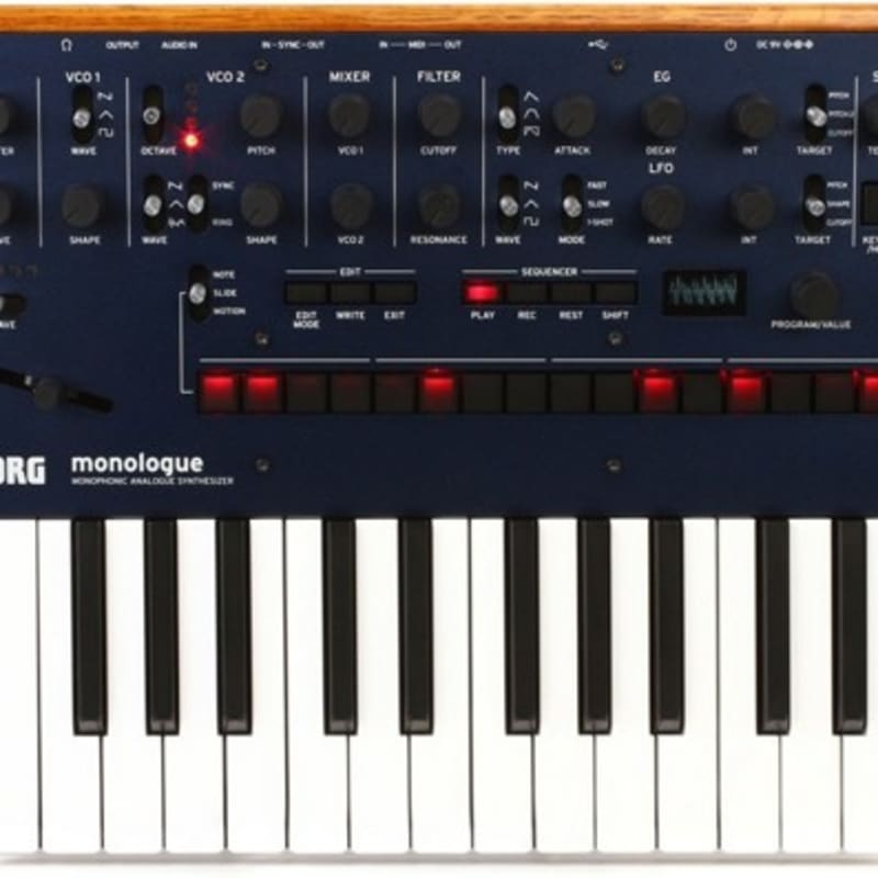 Korg monologue 25-Key Monophonic Analog Synthesizer Blue Sparkle - used Korg            Analog   Synth