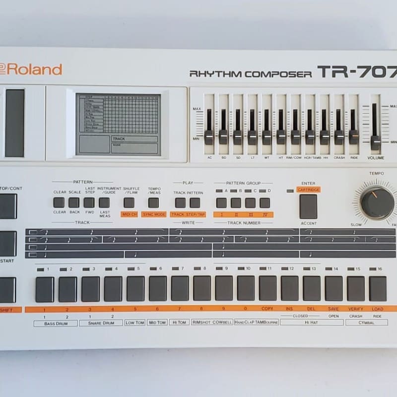 1985 Roland TR-707 Rhythm Composer White - used Roland           Drum Machines