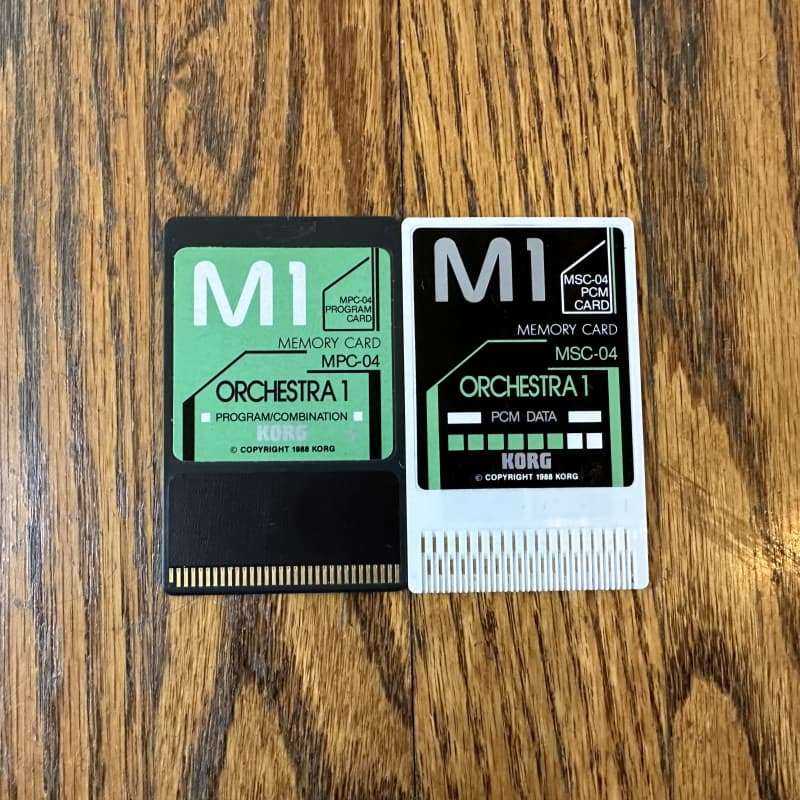 1989 Korg M1 Orchestra Memory Card Set MSC-04/MPC-04 - used Korg MPC              Synth