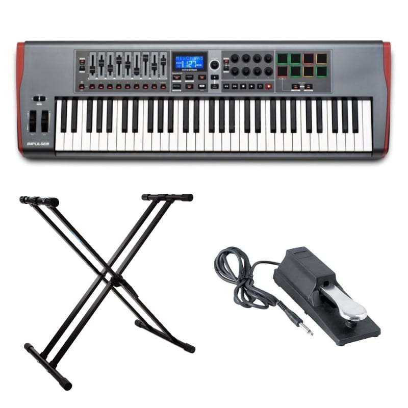 Novation Novation Impulse 61 with Sustain Pedal and Knox Adjus... - new Novation              Keyboard