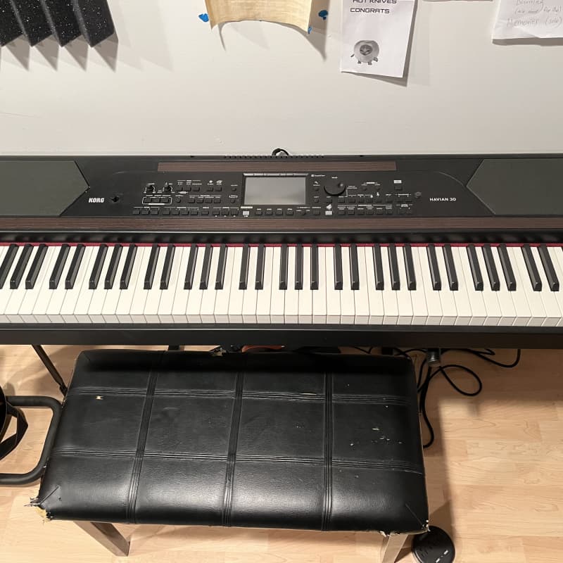 2010s Korg Havian 30 88-Key Digital Ensemble Piano Black - used Korg        Keyboard