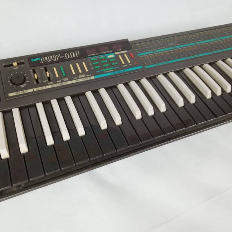 1980s Korg Poly-800 reversed keys Black/green - used Korg            Analog   Synth